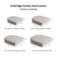 Contour Chair Cushion - Silver, 16 in. x 15 in.