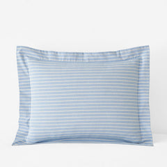 Classic Oxford Yarn-Dyed Stripe Sham - Blue/Beige, King