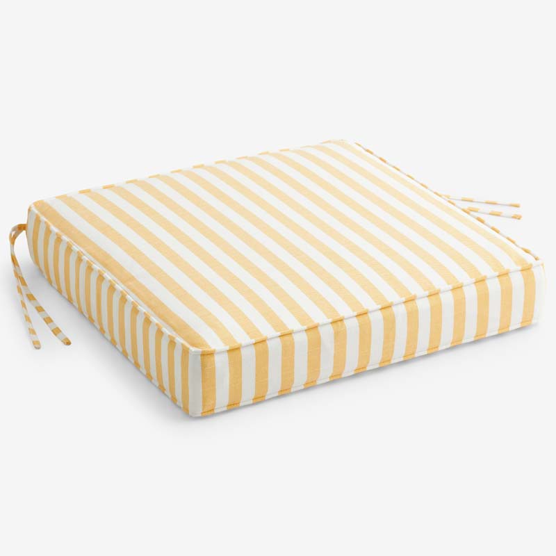 Replacement Boxed Edge Chair Cushion - Sail Away Sunflower, 21 in. x 19 in.