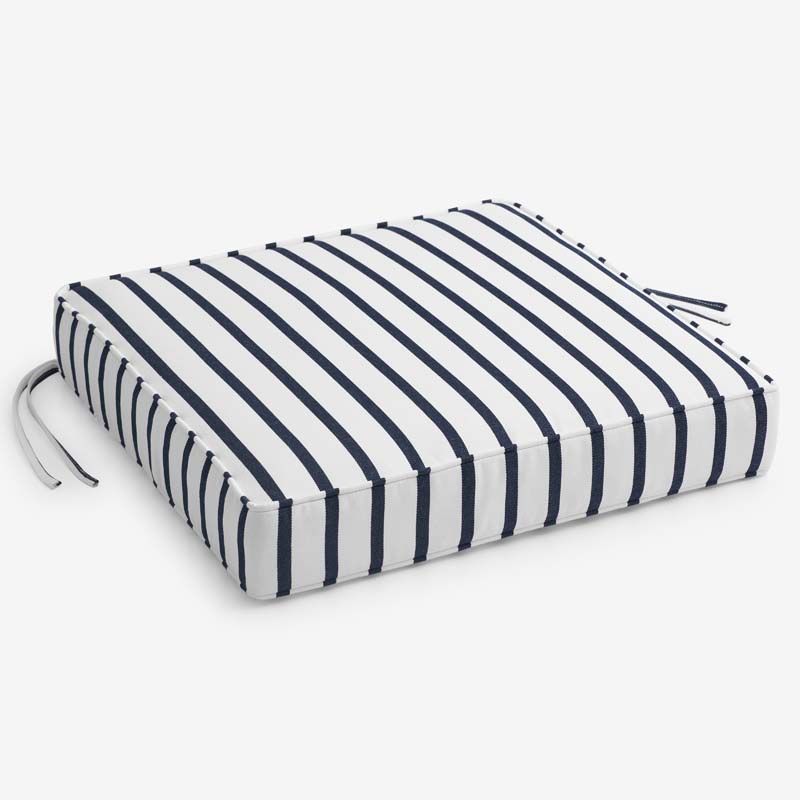 Replacement Boxed Edge Chair Cushion - Lido Stripe, 21 in. x 19 in.