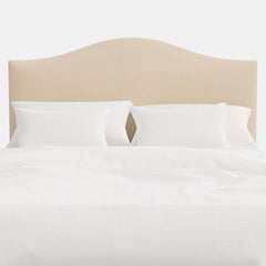 Saddle Velvet Headboard - Pearl, Cal King