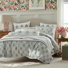 Estee Garden Classic Smooth Sateen Duvet Cover - Ivory Multi, Full