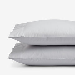 Classic Smooth Sateen Solid Pillowcase Set - Light Gray, King