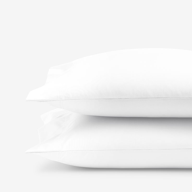 Classic Smooth Wrinkle-Free Sateen Pillowcase Set - White, Standard