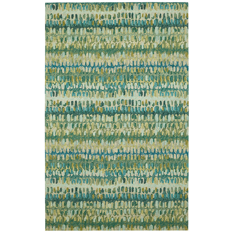 Paint Chip Hand Hooked Wool Rug - Moss, 5' x 8'