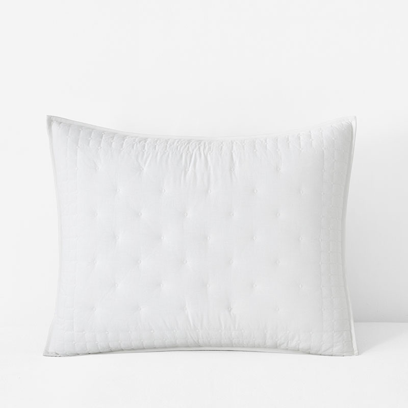 Pintuck Quilted Sham - White, Standard