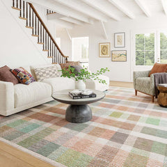 Chanan Farmhouse Plaid Washable Rug - Multi, 2' 6" x 8' Runner