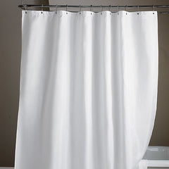 Fabric Shower Curtain Liner - White
