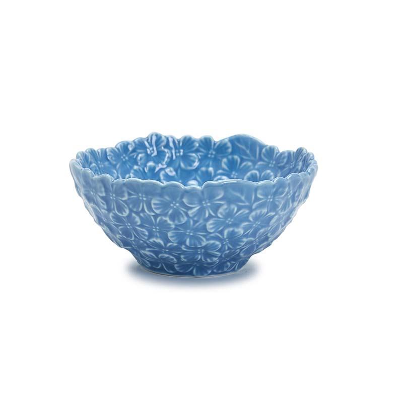 Hydrangea Dip Bowls, Set of 3 - Blue