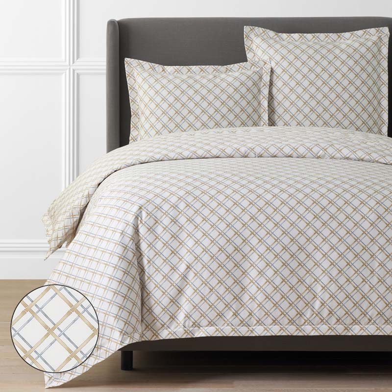 Leander Premium Smooth Wrinkle-Free Sateen Duvet Cover - Gray Multi, King/Cal. King