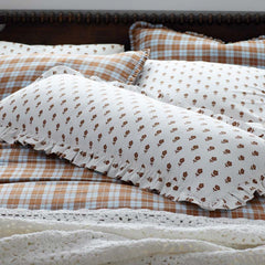 Flowers Decorative Lumbar Pillow Cover -  Flowers Nutmeg, 14 in. x 40 in.