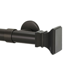 Flared Square Finial and 1" diameter Rod Set - Oil Rubbed Bronze, 48"