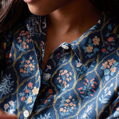 Printed Voile Women's Pajama Set - Hawthorne, M