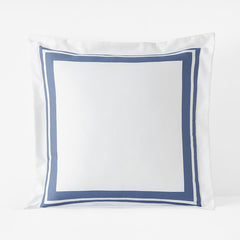 Double Border Premium Smooth Supima® Cotton Wrinkle-Free Sateen Sham - Blue Dusk, Euro