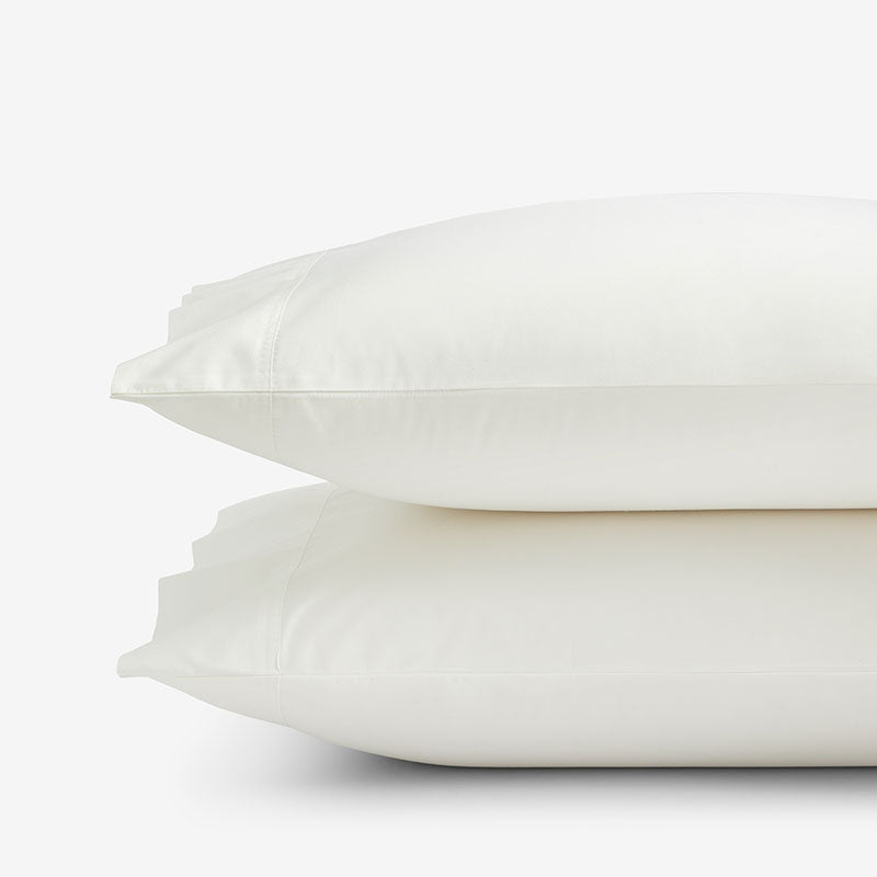 Premium Cool Supima® Cotton Percale Pillowcase Set - Cream, King
