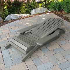 Folding and Reclining Adirondack Chair - Gray