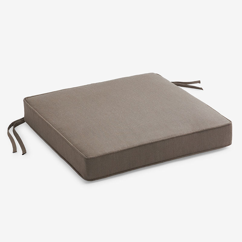 Replacement Boxed Edge Chair Cushion - Taupe, 21 in. x 19 in.
