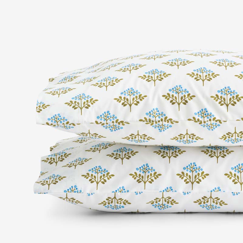 Idril Classic Cool Cotton Percale Pillowcase Set - Flower, King