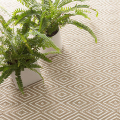 Diamond Handwoven Indoor/Outdoor Rug - Khaki, 3' x 5'