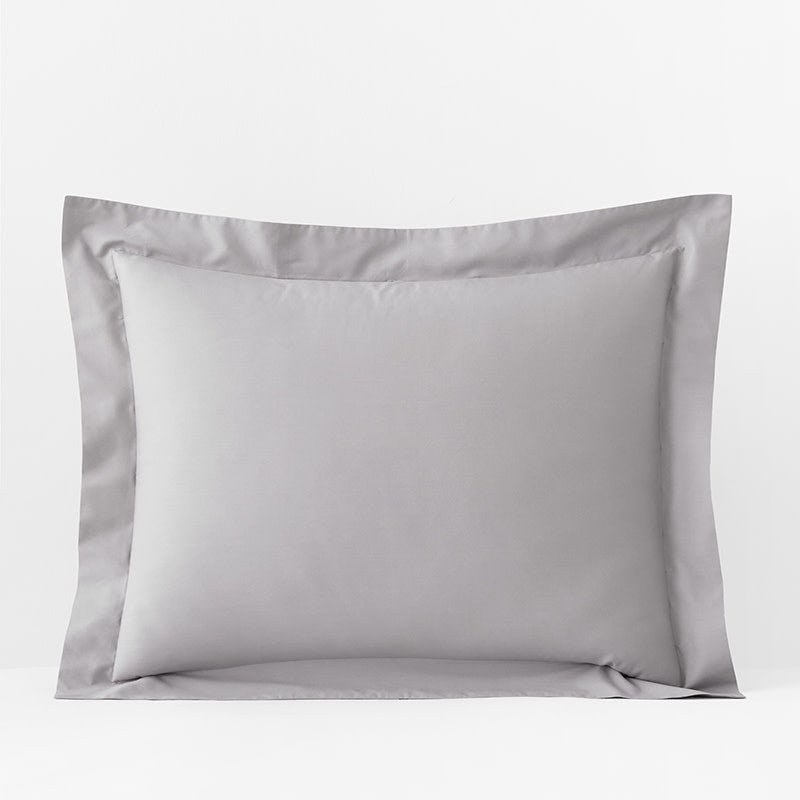 Classic Cool Organic Cotton Percale Solid Sham - Gray, Standard