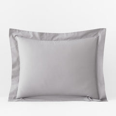 Classic Cool Organic Cotton Percale Solid Sham - Gray, Standard