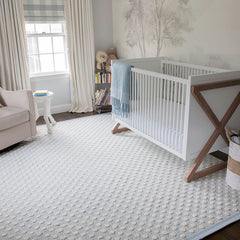 Dot Handwoven Wool Rug - Blue, 7' 6" x 9' 6"