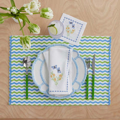 Arienna Wave Placemats, Set of 4 - Green Multi