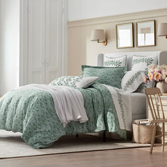 Climbing Vines Classic Cool Cotton Percale Sham - Sage Green, King