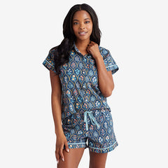 Printed Voile Women's Shorts Set - Hawthorne, XXL