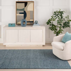 Ramsey Hand Knotted Wool Rug - Blue, 5' x 8'