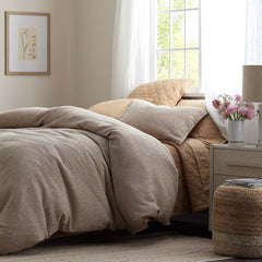Mini Waffle Duvet Cover - Wheat, Full/Queen