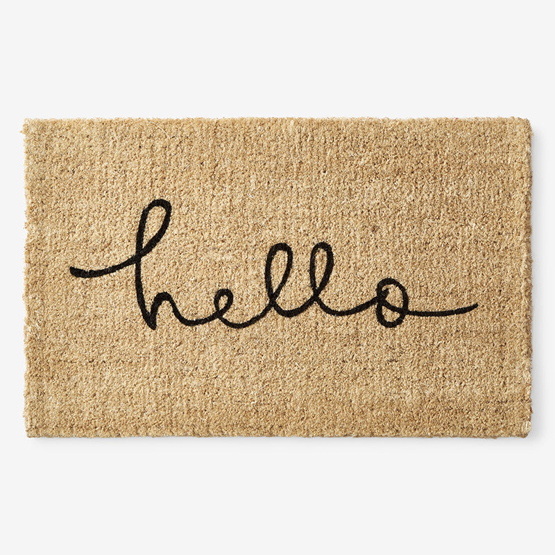 Hello Coir Doormat - Natural, 24 in. x 36 in.