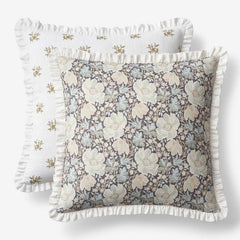 Flower Reversible Decorative Square Pillow Cover - Multi, 20 in. x 20 in.