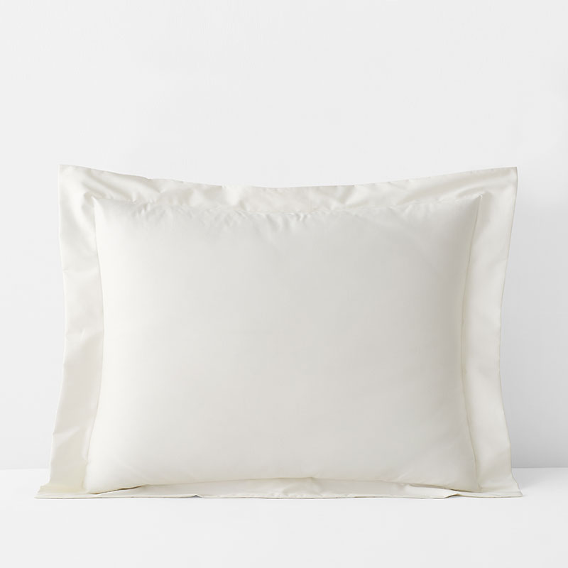 Classic Smooth Wrinkle-Free Sateen Sham - Creme, King