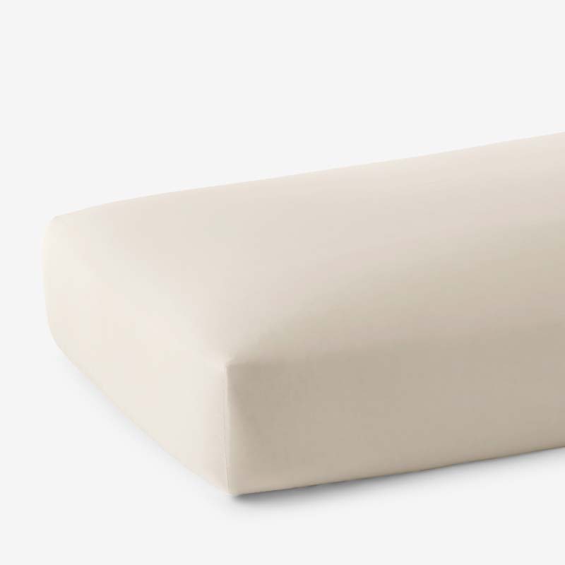Premium Cool Supima® Cotton Percale Deep Pocket Fitted Bed Sheet - Oatmeal, Queen