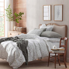 Floral Bliss Garment Washed Cotton Percale Sham - Green, King