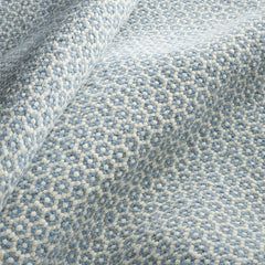 Honeycomb Handwoven Wool Rug -  French Blue, 8' x 10'
