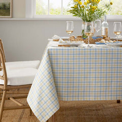 Classic Plaids Yarn-Dyed Tablecloth - Graph Plaid Yellow, 70 in. x 120 in.