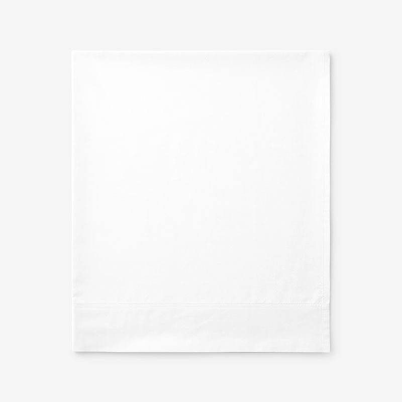 Premium Cool Supima® Cotton Percale Deep Pocket Flat Bed Sheet - White, Queen