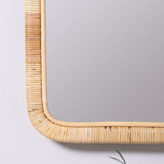 Arched Rattan Wall Mirror - Natural
