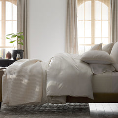 Premium Smooth Supima® Cotton Wrinkle-Free Sateen Duvet Cover - Ivory, King/Cal. King