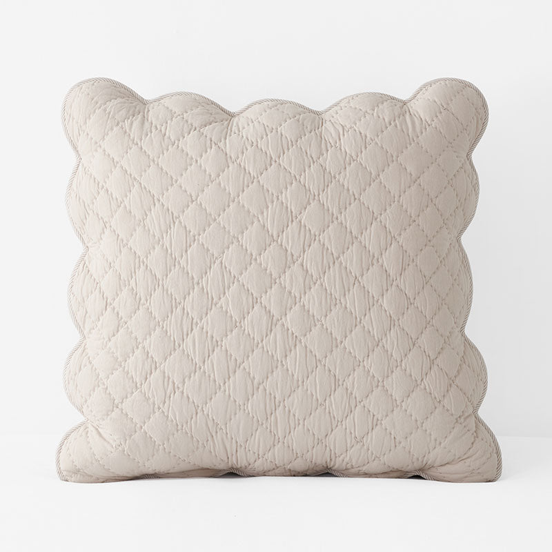 Scallop Quilted Sham - Linen, Euro