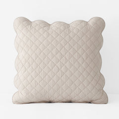 Scallop Quilted Sham - Linen, Euro