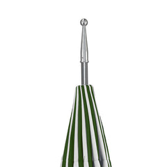 Round Two-Tone Pagoda Outdoor Patio Umbrella, Fiberglass with Push Lift - Forest Green, 8.5'