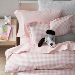Gingham Classic Cool Organic Cotton Percale Sham - Petal Pink, Standard