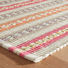 Long Slade Handwoven Cotton Rug - Red, 2' 6" x 8' Runner