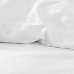 Classic Smooth Sateen Solid Duvet Cover - White, Twin/Twin XL