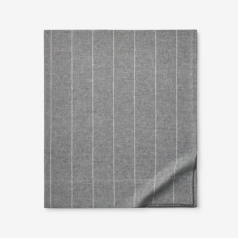 Bromley Premium Ultra-Cozy Cotton Flannel Flat Bed Sheet - Smoke Stripes, Twin/Twin XL