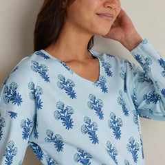 Printed Peruvian Cotton Women's Jogger Pants Pajama Set - Suhana, XXL