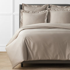 Premium Smooth Supima® Cotton Wrinkle-Free Sateen Duvet Cover - Light Birch, Twin/Twin XL